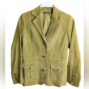Liz Claiborne Leather Suede Jacket, Petite Small